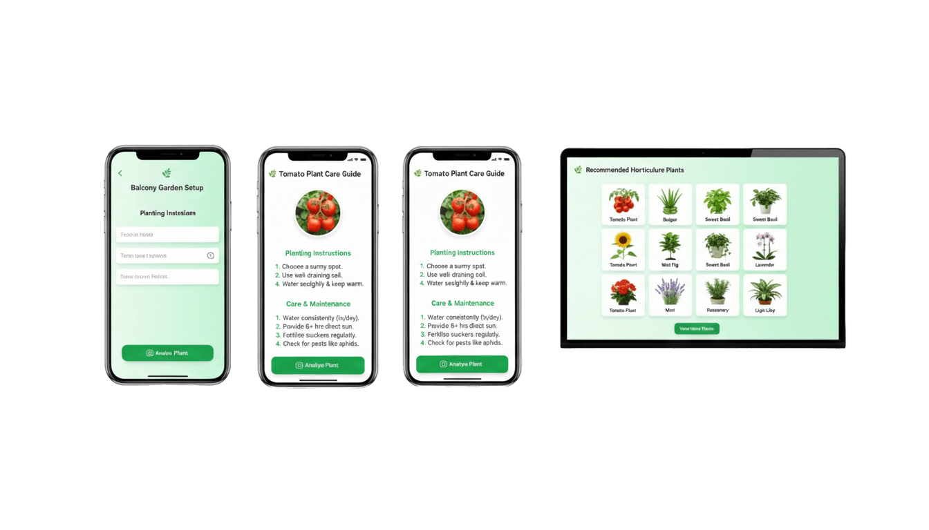 EnsoGrow screens overview